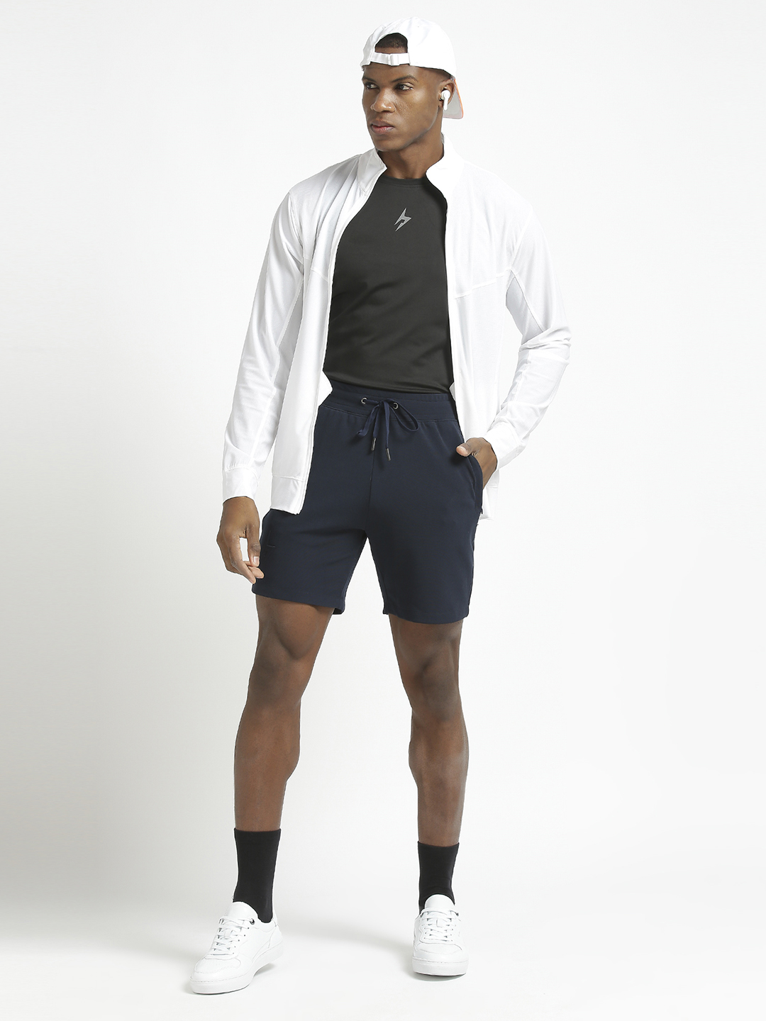 Hardik Pandya Men Adaptive Athletic Lightweight Activewear Navy Blue Short for Workout, Gym, Running, Yoga and Sports (6)