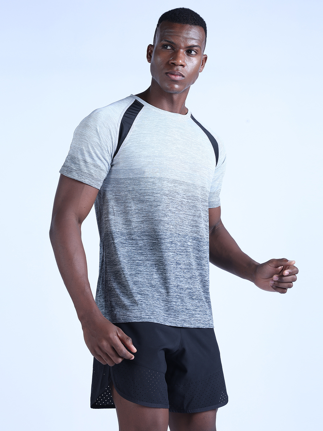 Hardik Pandya Men All-Rounder Quick Dry Round Neck Anthra Melange T-Shirt for Gym, Running, Yoga, Indoor & Outdoor Sport (5)