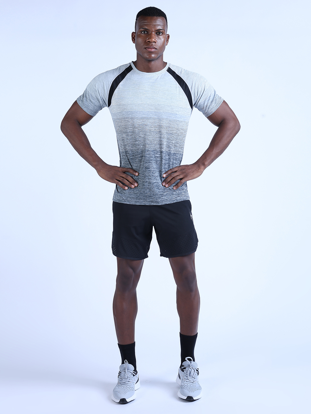 Hardik Pandya Men All-Rounder Quick Dry Round Neck Anthra Melange T-Shirt for Gym, Running, Yoga, Indoor & Outdoor Sport (7)