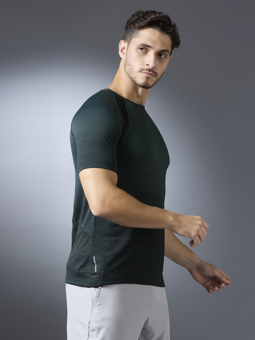 Hardik Pandya Men All-Rounder Quick Dry Round Neck Olive T-Shirt for Gym, Running, Yoga, Indoor & Outdoor Sports (4)