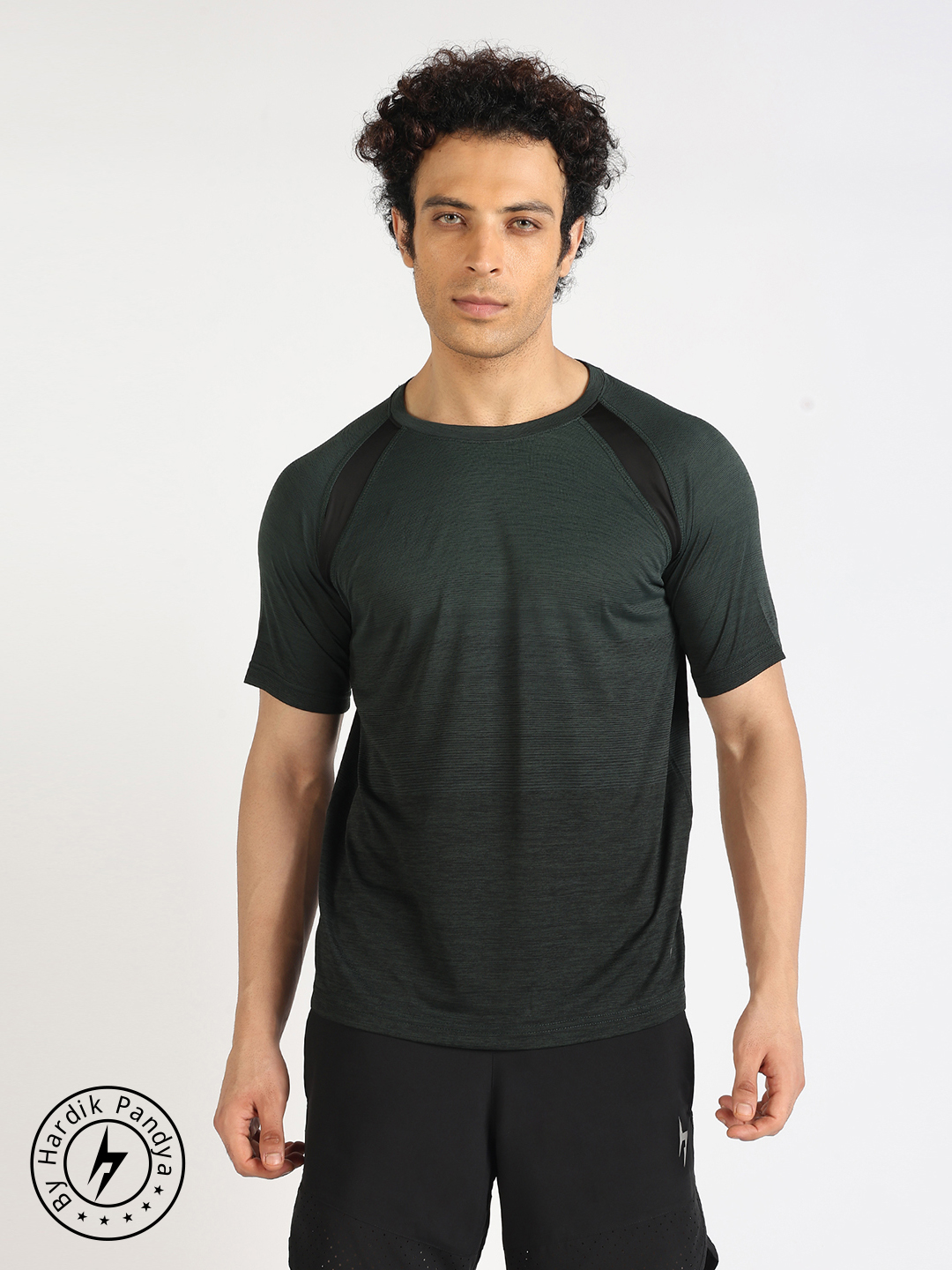 Hardik Pandya Men All-Rounder Quick Dry Round Neck Olive T-Shirt for Gym, Running, Yoga, Indoor & Outdoor Sports - Custo (3)