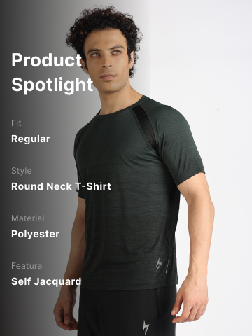 Hardik Pandya Men All-Rounder Quick Dry Round Neck Olive T-Shirt for Gym, Running, Yoga, Indoor & Outdoor Sports - Custo (13)