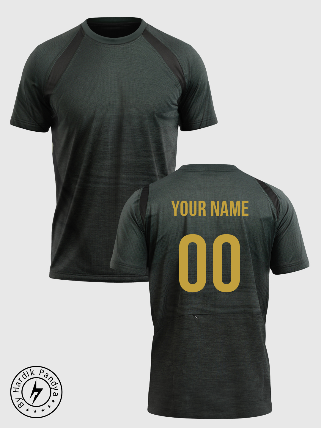 Men All-Rounder Quick Dry Round Neck Olive T-Shirt for Gym, Running, Yoga, Indoor & Outdoor Sports - Customised