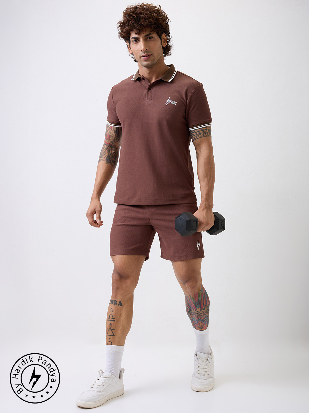 Hardik Pandya Men All-Terrain Co-ord Set in Brown, Stretchable and Textured with Heavy Gauge Premium Fabric