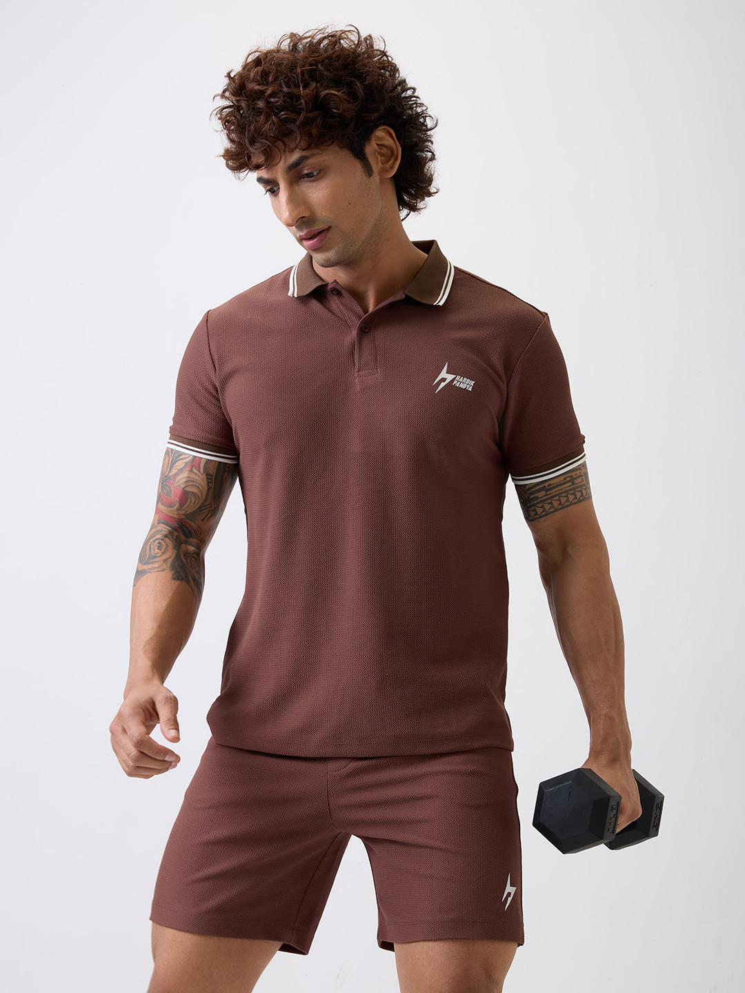 Hardik Pandya Men All-Terrain Co-ord Set in Brown, Stretchable and Textured with Heavy Gauge Premium Fabric (5)