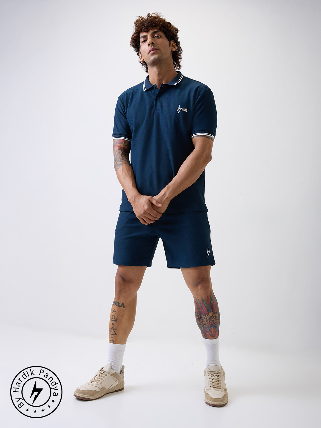 Hardik Pandya Men All-Terrain Co-ord Set in Dark Teal, Stretchable and Textured with Heavy Gauge Premium Fabric
