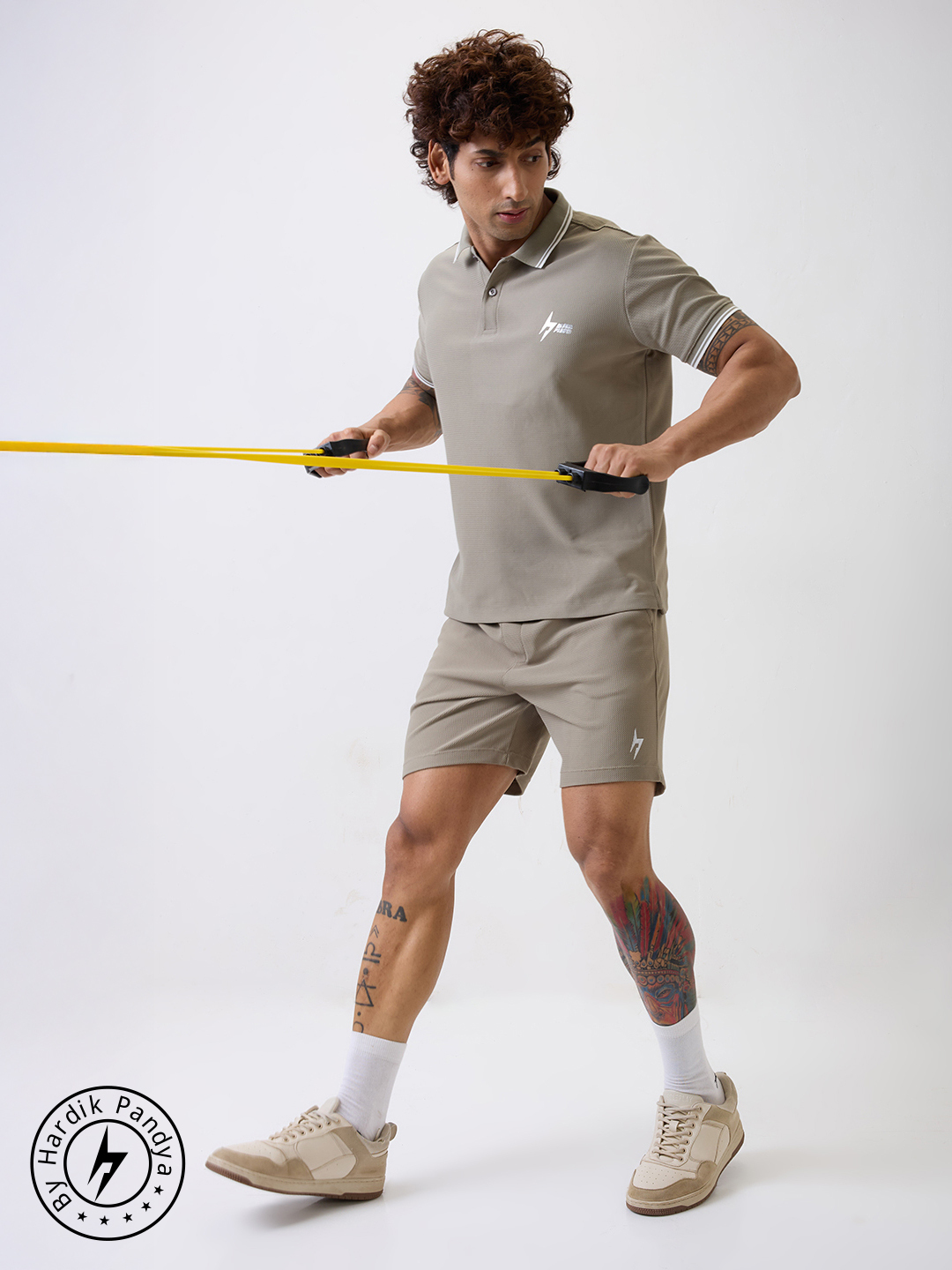 Hardik Pandya Men All-Terrain Co-ord Set in Treron Green, Stretchable and Textured with Heavy Gauge Premium Fabric