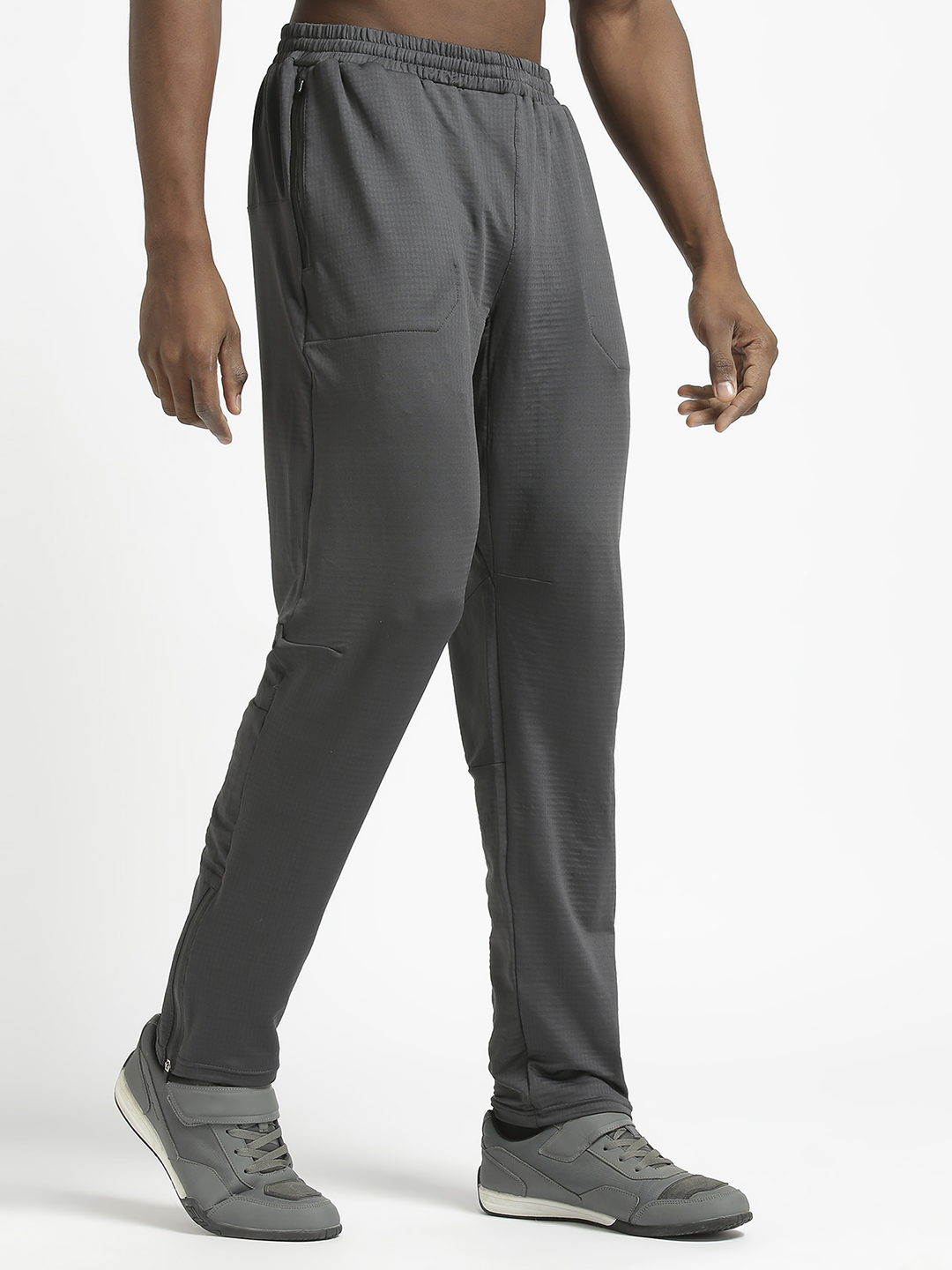 Hardik Pandya Men Ankle-Zip Active Wear Graphite Track Pant for Workout, Gym, Running, Yoga and Sports (3)