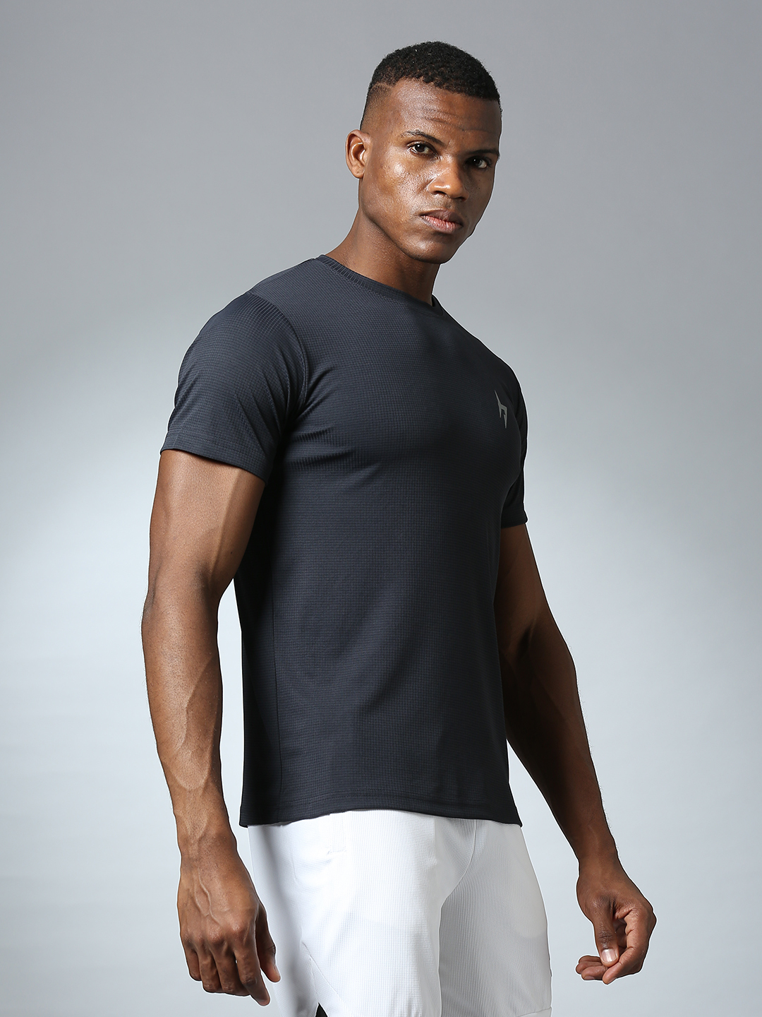Hardik Pandya Men Compression Round Neck Quick Dry Grey T-Shirt for Gym, Running, Yoga, Indoor & Outdoor Sports (3)