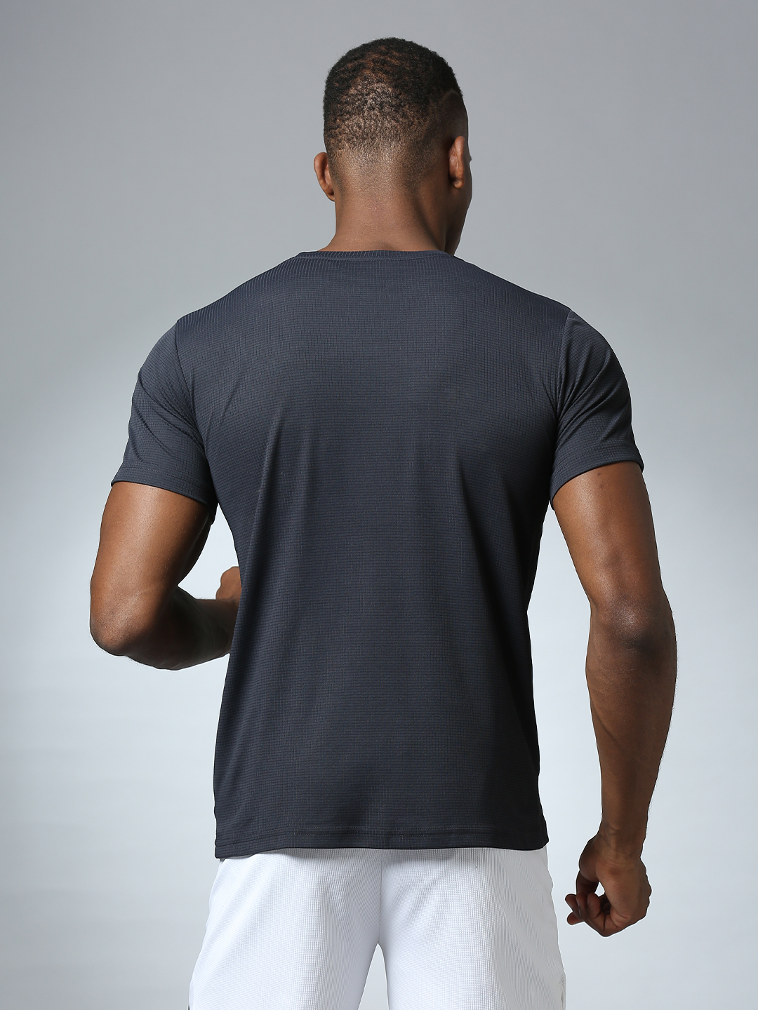 Hardik Pandya Men Compression Round Neck Quick Dry Grey T-Shirt for Gym, Running, Yoga, Indoor & Outdoor Sports (4)