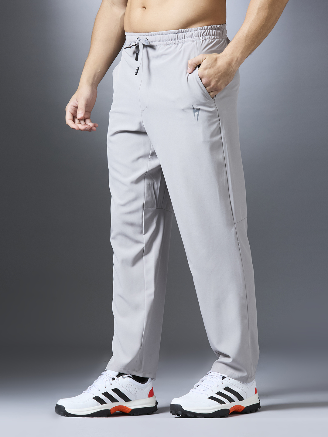 Hardik Pandya Men Dynamic Active Wear Grey Track Pant for Workout, Gym, Running, Yoga and Sports (2)