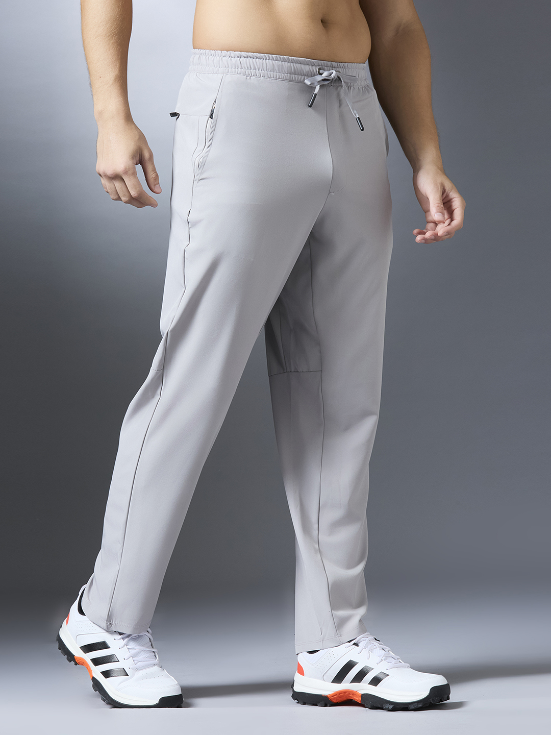 Hardik Pandya Men Dynamic Active Wear Grey Track Pant for Workout, Gym, Running, Yoga and Sports (3)