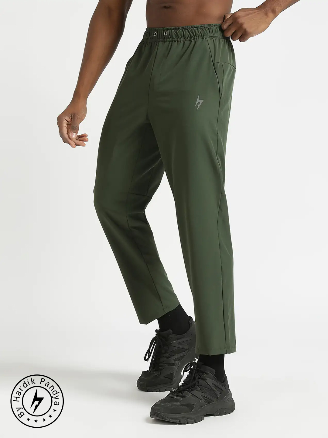 Hardik Pandya Men Dynamic Active Wear Olive Track Pant for Workout, Gym, Running, Yoga and Sports