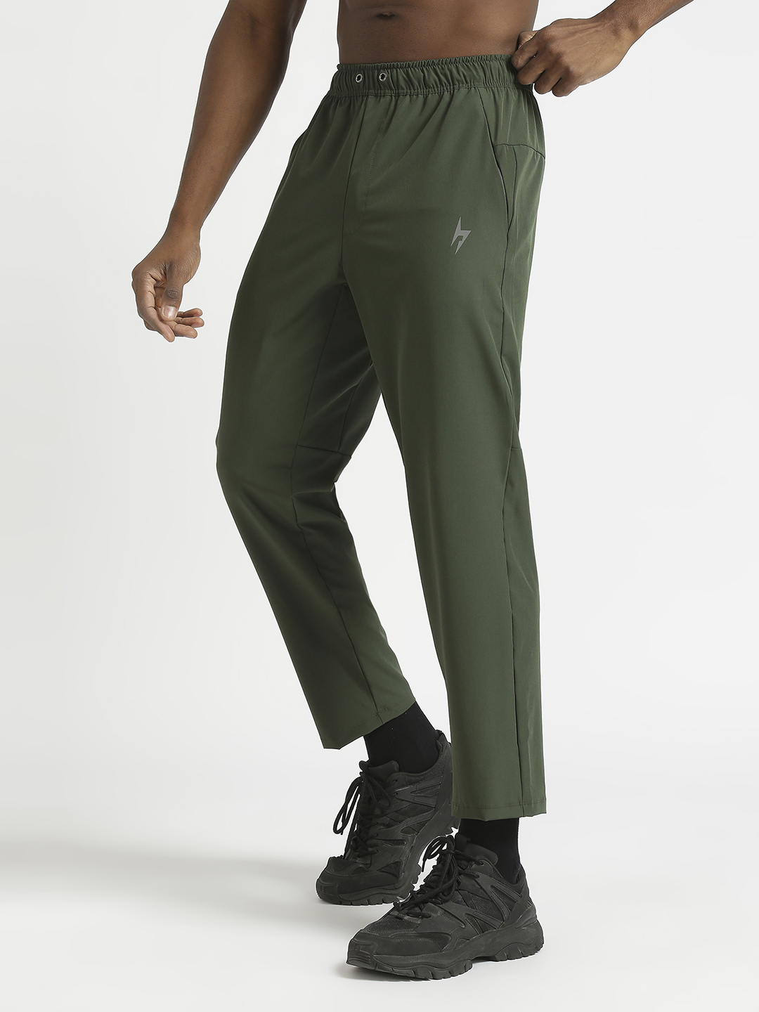 Hardik Pandya Men Dynamic Active Wear Olive Track Pant for Workout, Gym, Running, Yoga and Sports (2)