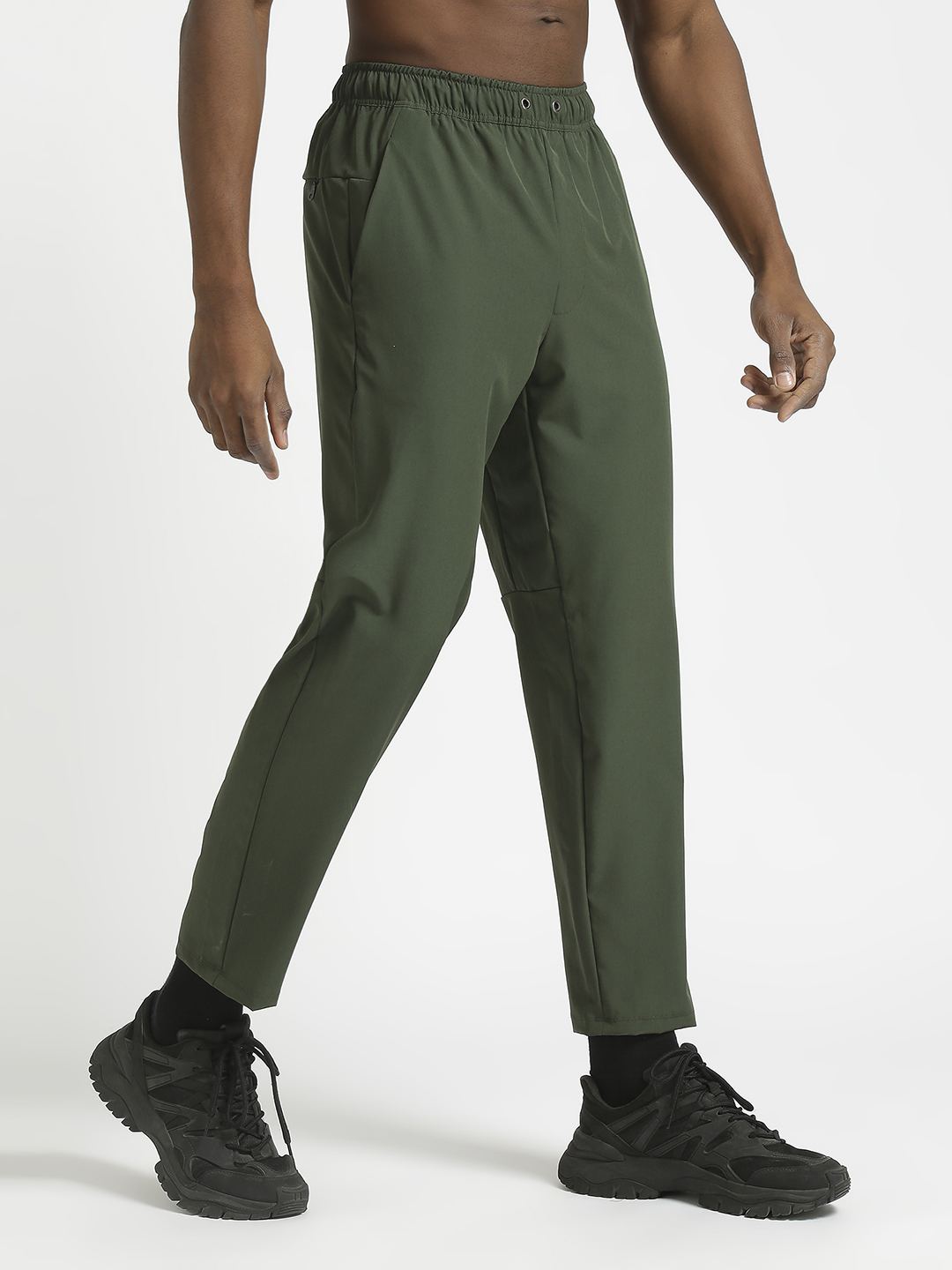 Hardik Pandya Men Dynamic Active Wear Olive Track Pant for Workout, Gym, Running, Yoga and Sports (3)