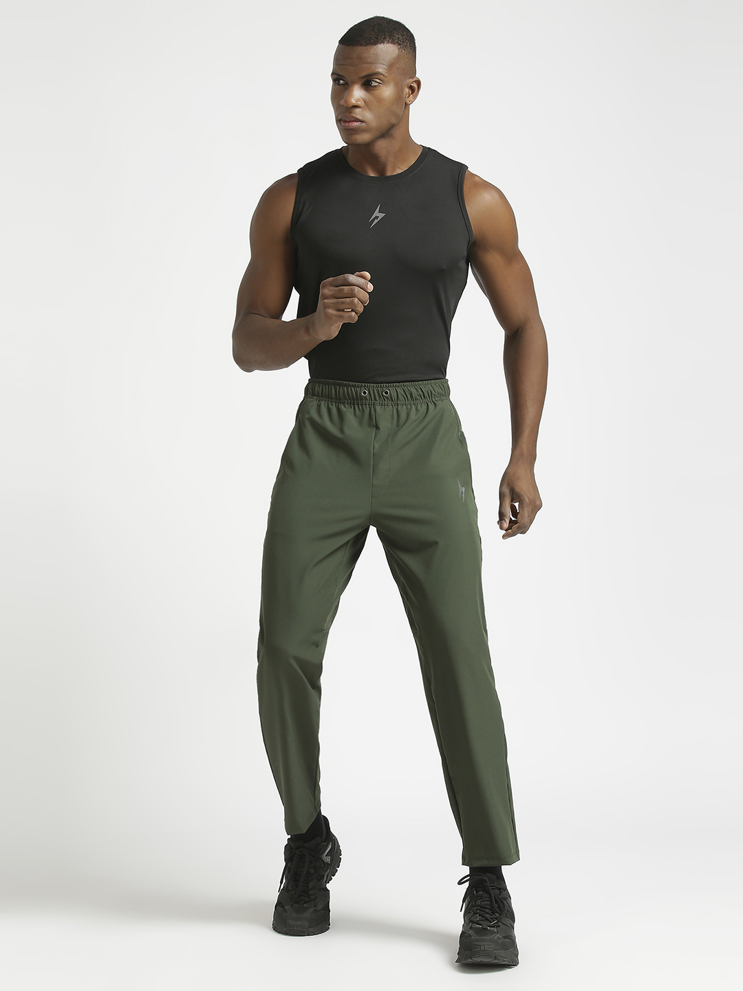 Hardik Pandya Men Dynamic Active Wear Olive Track Pant for Workout, Gym, Running, Yoga and Sports (6)