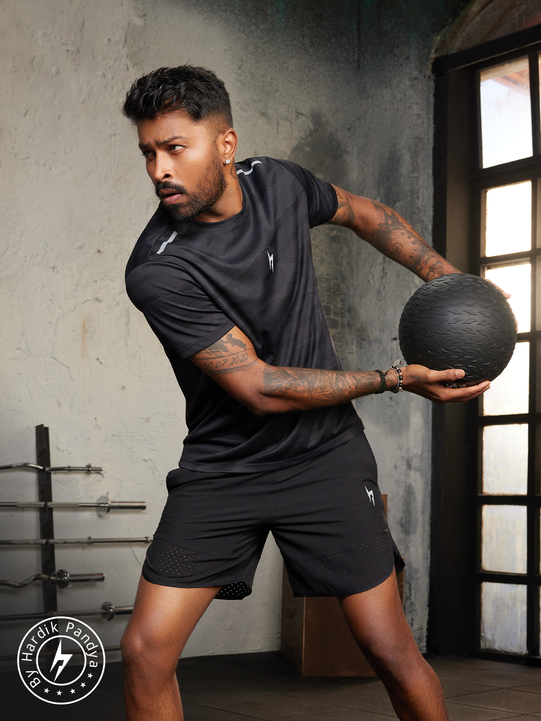 Hardik Pandya Men Flex Versatile Athletic Lightweight Activewear Black Shorts for Workout, Gym, Running, Yoga and Sports