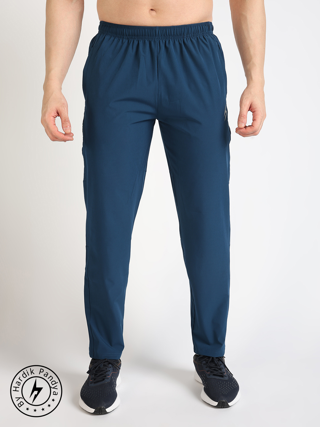 Hardik Pandya Men Level-Up Active Wear Teal Track Pant for Workout, Gym, Running, Yoga and Sports