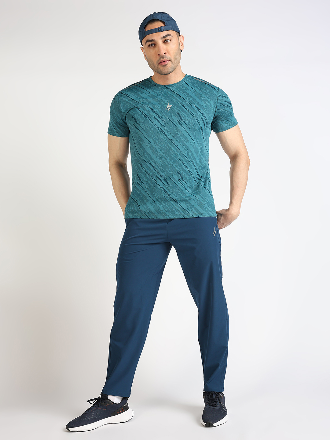 Hardik Pandya Men Level-Up Active Wear Teal Track Pant for Workout, Gym, Running, Yoga and Sports (5)