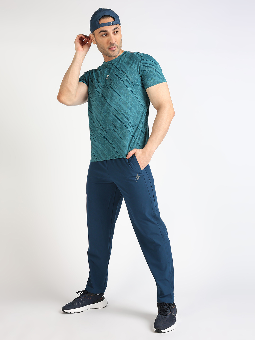 Hardik Pandya Men Level-Up Active Wear Teal Track Pant for Workout, Gym, Running, Yoga and Sports (6)