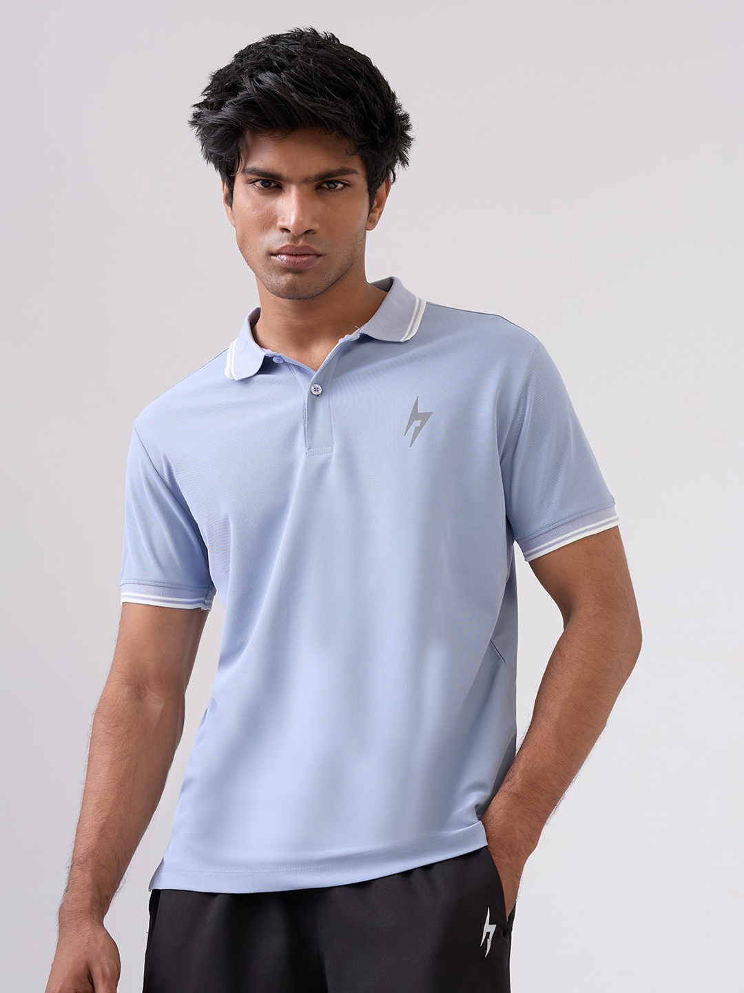 Hardik Pandya Men MVP Polo Neck Casual Wear Blue Shadow T-Shirt (2)