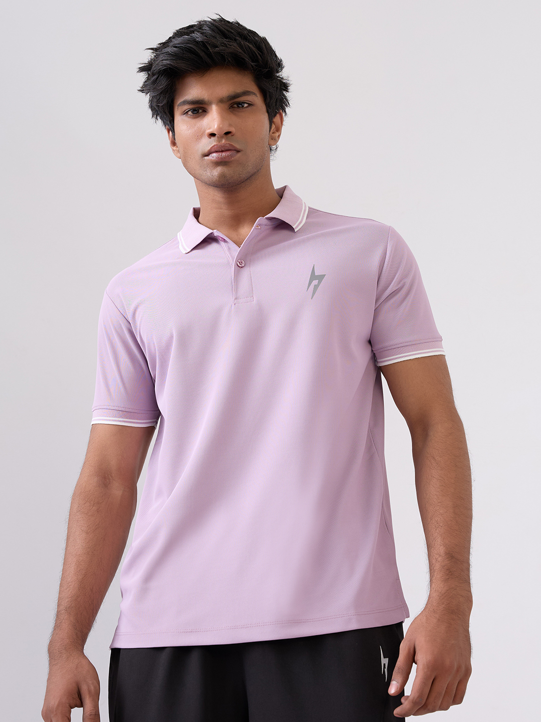 Hardik Pandya Men MVP Polo Neck Casual Wear Dusty Pink T-Shirt (2)