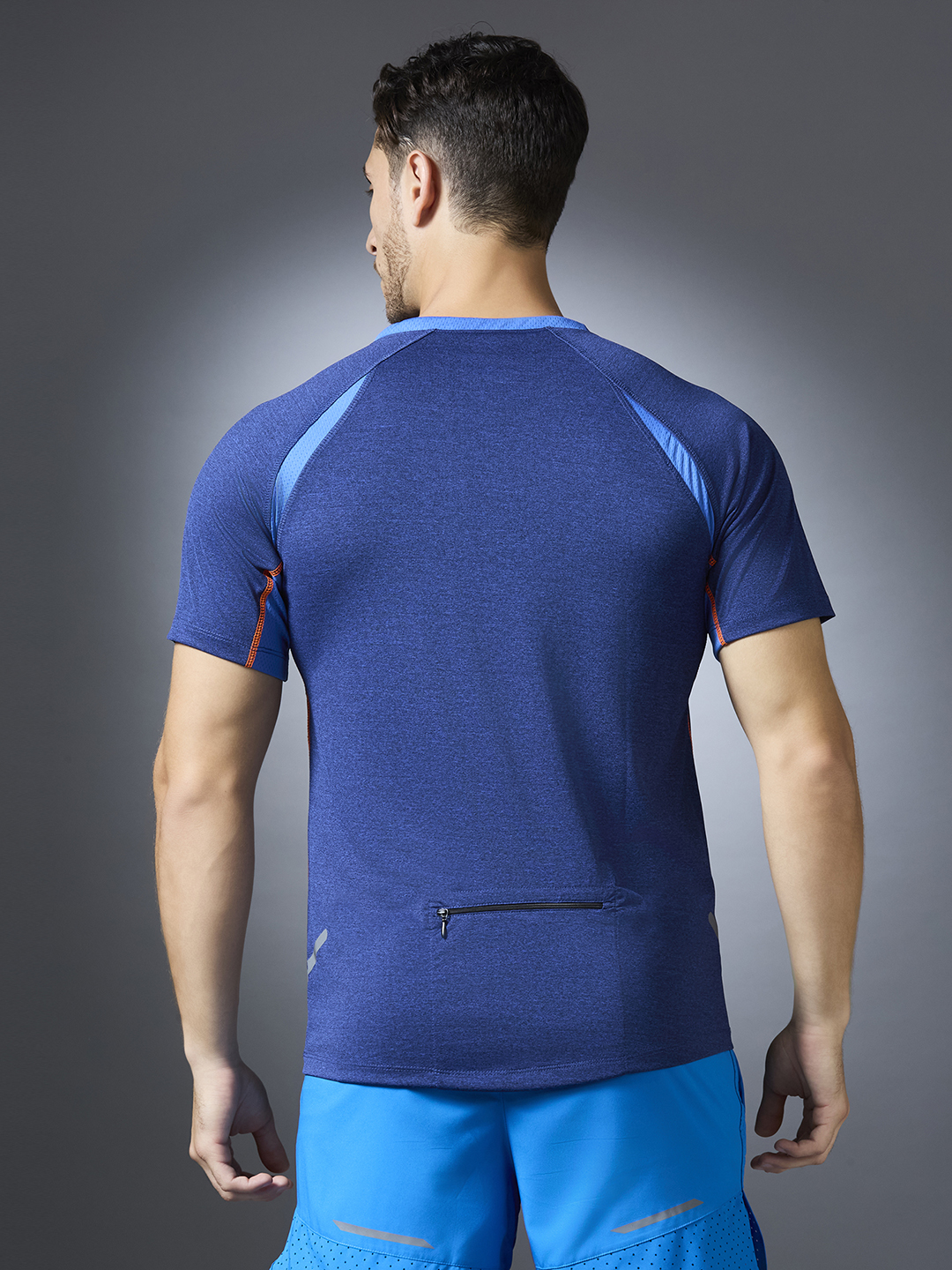 Hardik Pandya Men Nucleus Round Neck Quick Dry Indigo T-Shirt for Gym, Running, Yoga, Indoor & Outdoor Sports (6)