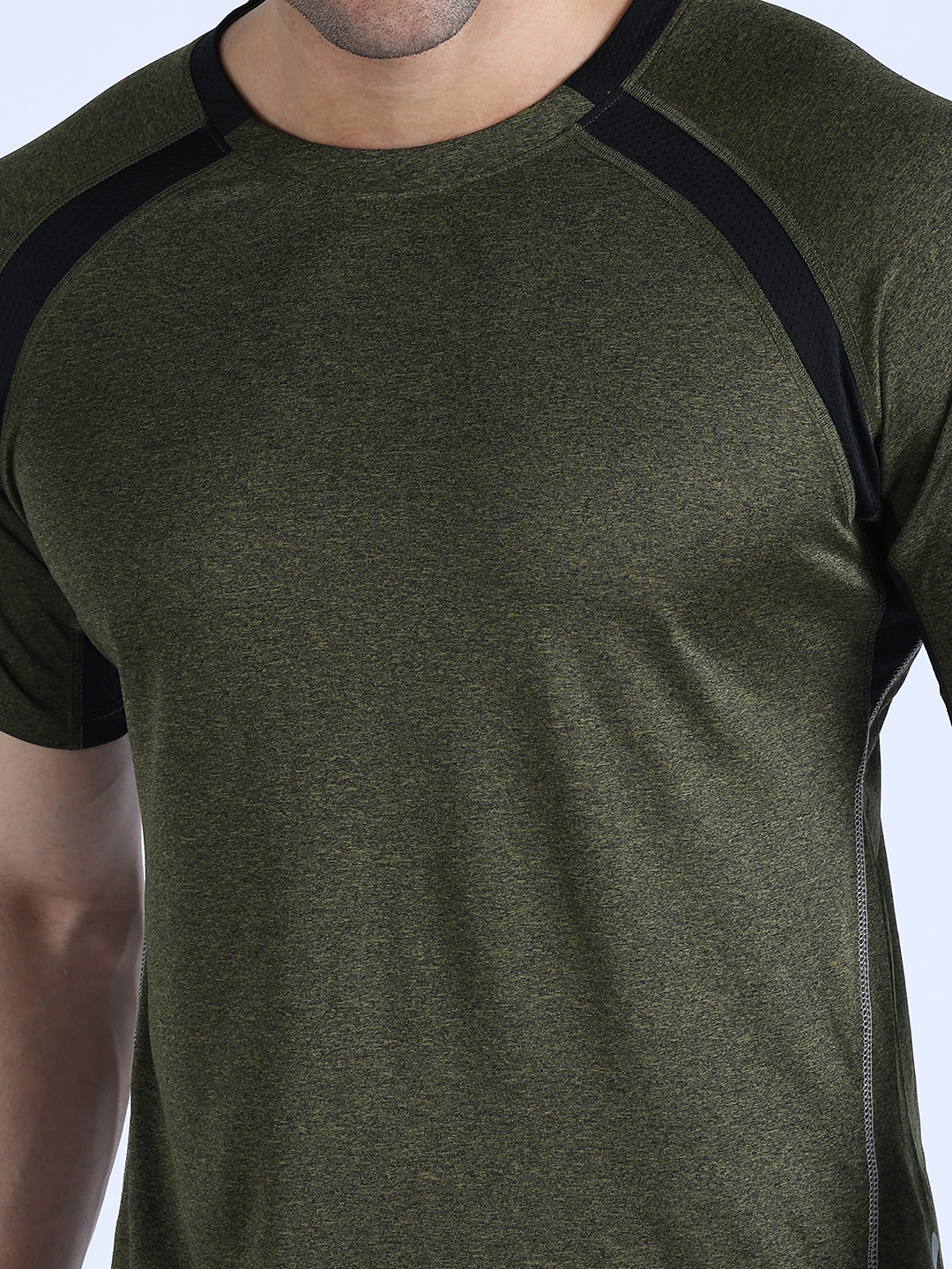 Hardik Pandya Men Nucleus Round Neck Quick Dry Olive T-Shirt for Gym, Running, Yoga, Indoor & Outdoor Sports (8)