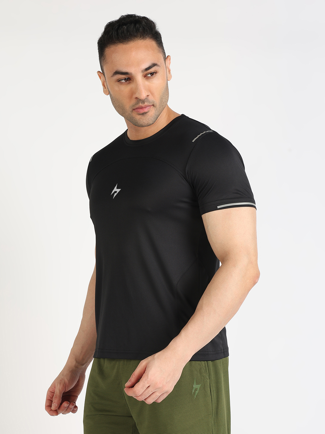 Hardik Pandya Men Performance Round Neck Quick Dry Black T-Shirt for Gym, Running, Yoga, Indoor & Outdoor Sports (2)