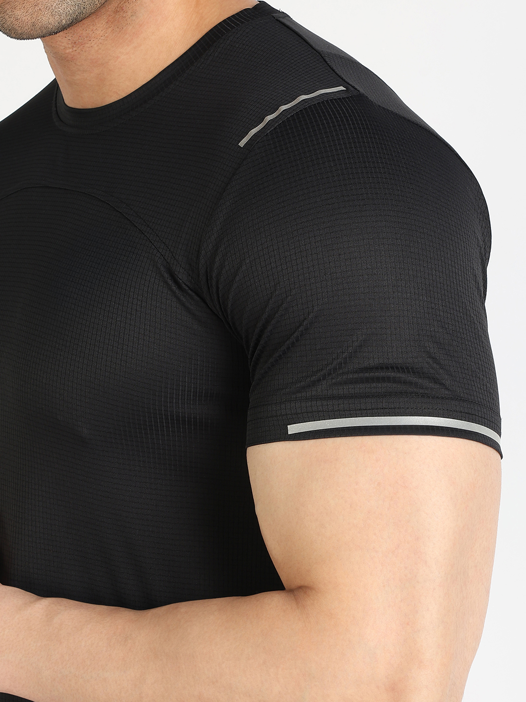 Hardik Pandya Men Performance Round Neck Quick Dry Black T-Shirt for Gym, Running, Yoga, Indoor & Outdoor Sports (8)