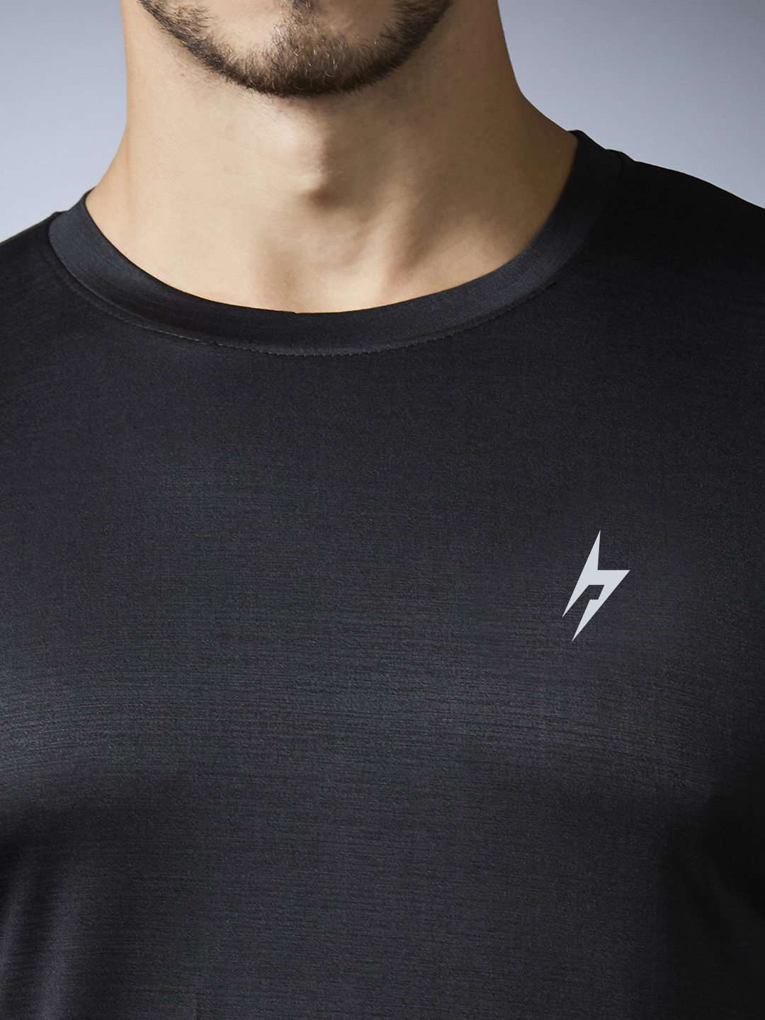 Hardik Pandya Men Performance Round Neck Quick Dry Black T-Shirt for Gym, Running, Yoga, Indoor & Outdoor Sports (5)