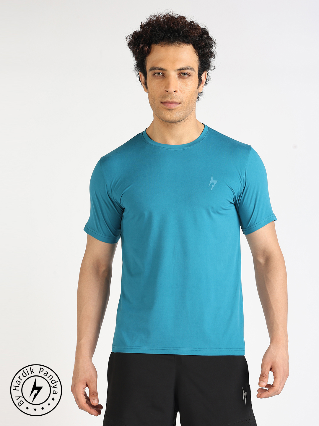 Hardik Pandya Men Performance Round Neck Quick Dry Blue T-Shirt for Gym, Running, Yoga, Indoor & Outdoor Sports - Custom (3)