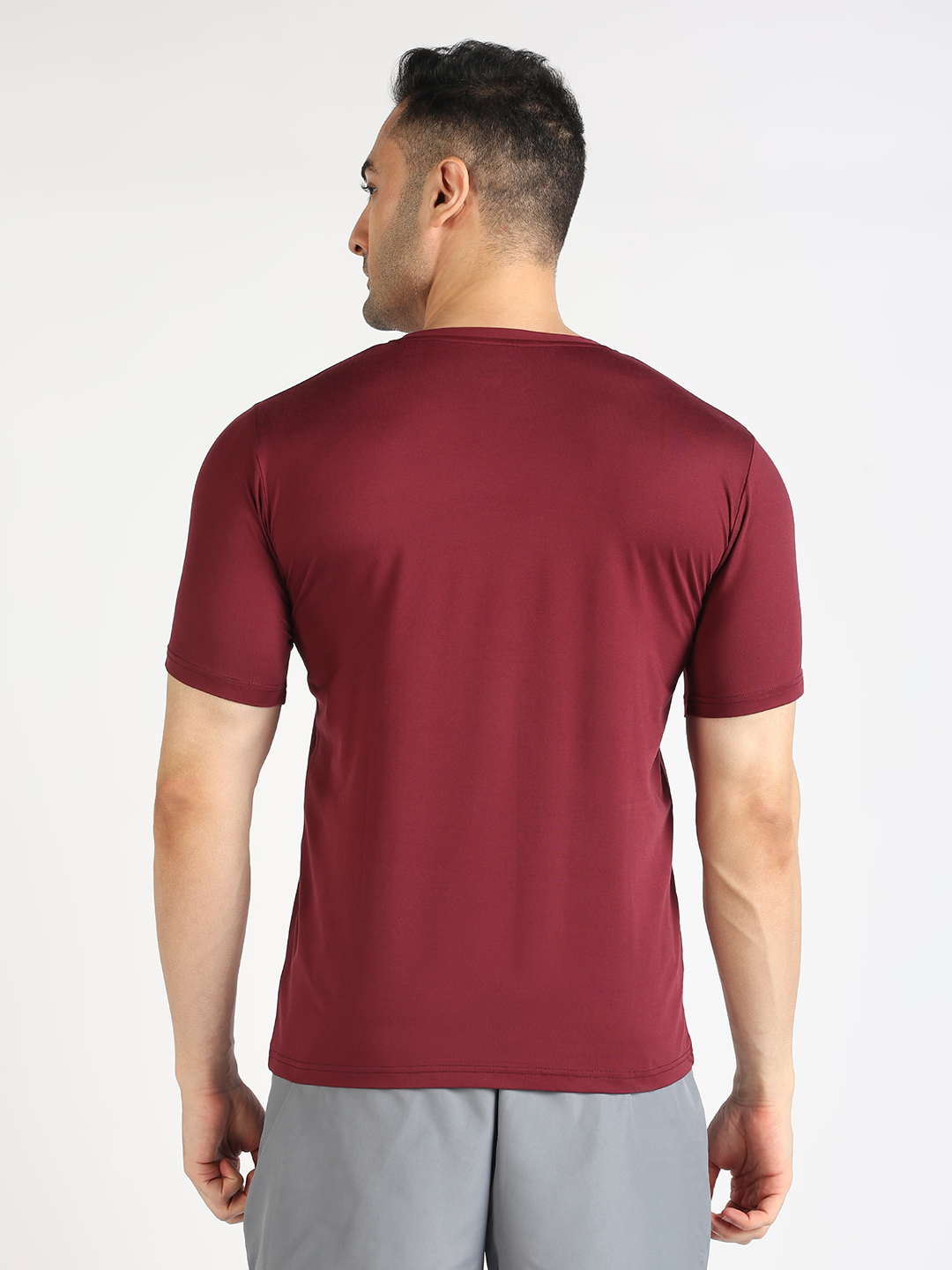 Hardik Pandya Men Performance Round Neck Quick Dry Maroon T-Shirt for Gym, Running, Yoga, Indoor & Outdoor Sports (6)