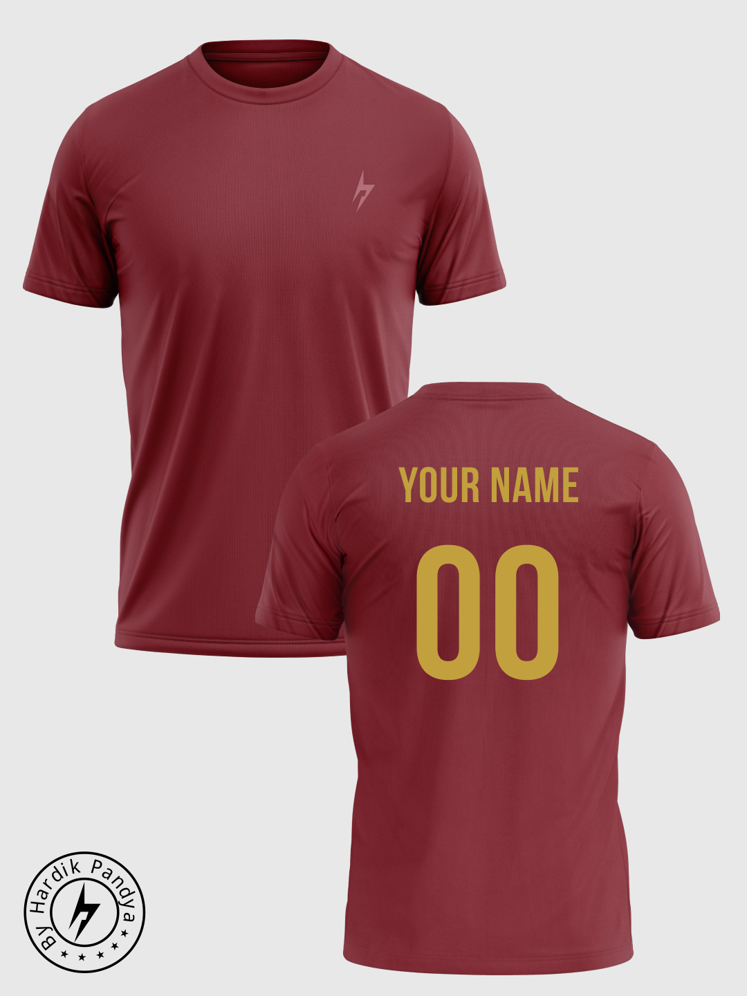 Men Performance Round Neck Quick Dry Maroon T-Shirt for Gym, Running, Yoga, Indoor & Outdoor Sports - Customised
