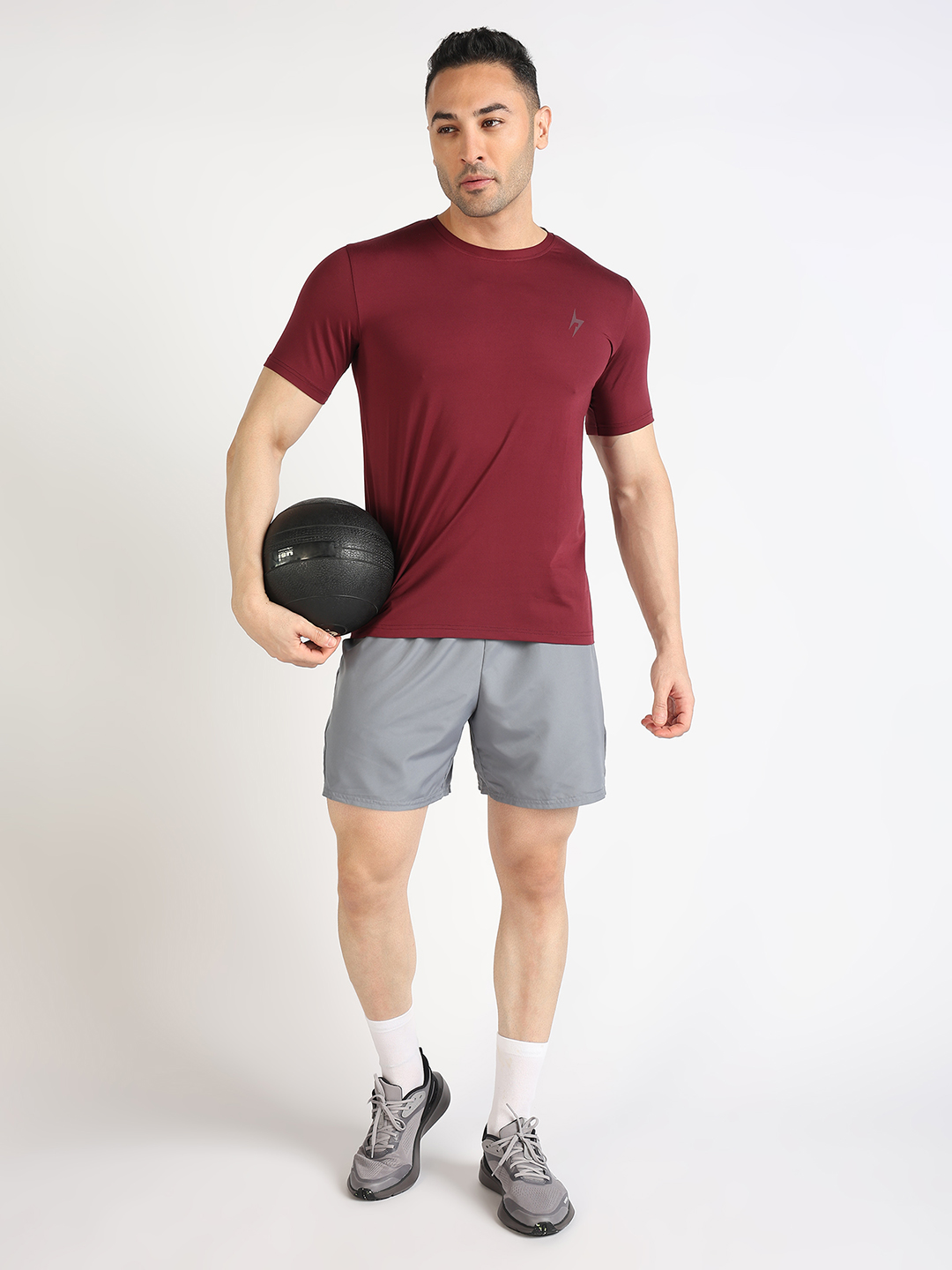 Hardik Pandya Men Performance Round Neck Quick Dry Maroon T-Shirt for Gym, Running, Yoga, Indoor & Outdoor Sports - Cust (8)