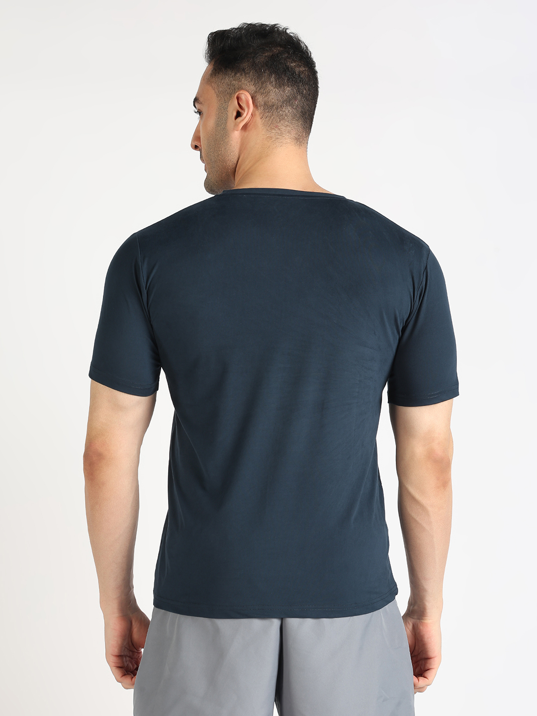 Hardik Pandya Men Performance Round Neck Quick Dry Navy Blue T-Shirt for Gym, Running, Yoga, Indoor & Outdoor Sports (4)