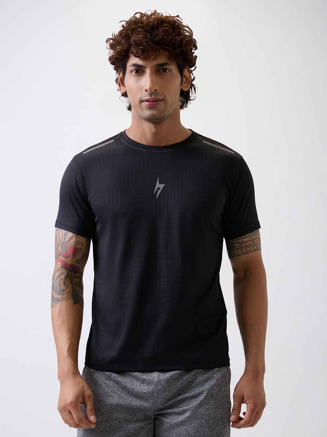 Hardik Pandya Men Rush Round Neck Quick Dry Black T-Shirt for Gym, Running, Yoga, Indoor & Outdoor Sports (4)