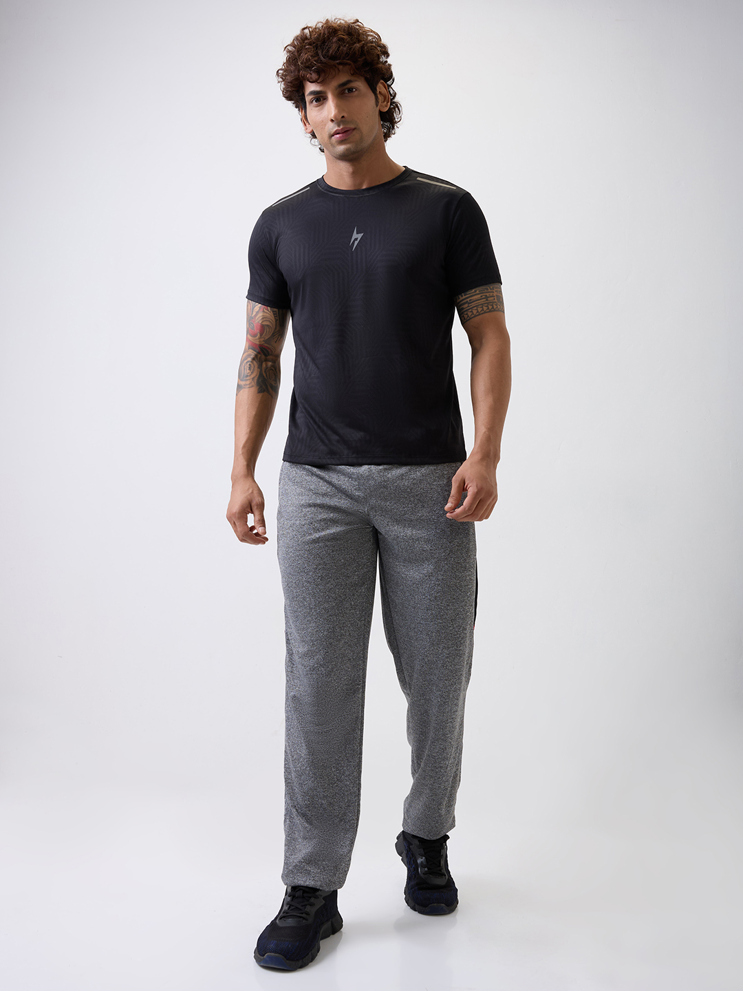 Hardik Pandya Men Rush Round Neck Quick Dry Black T-Shirt for Gym, Running, Yoga, Indoor & Outdoor Sports (6)