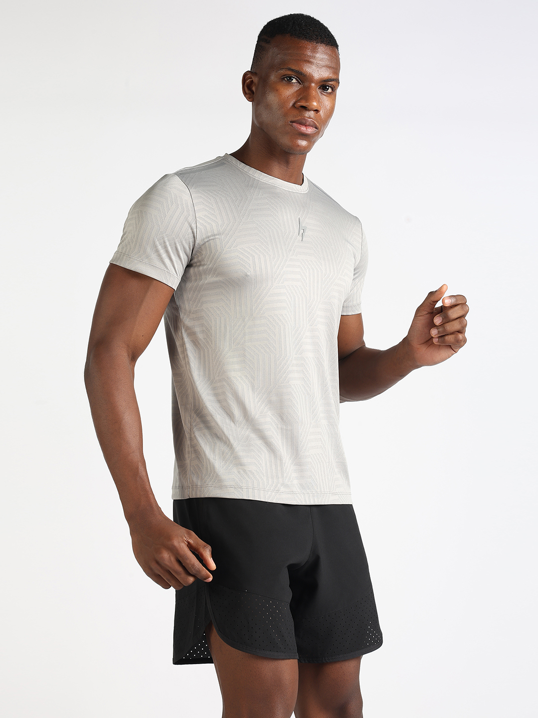 Hardik Pandya Men Rush Round Neck Quick Dry Light Grey T-Shirt for Gym, Running, Yoga, Indoor & Outdoor Sports (3)