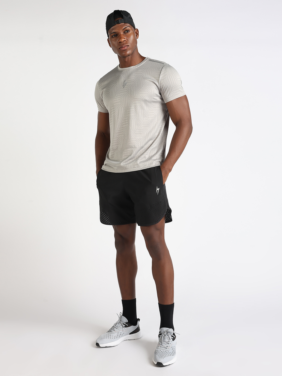 Hardik Pandya Men Rush Round Neck Quick Dry Light Grey T-Shirt for Gym, Running, Yoga, Indoor & Outdoor Sports (6)