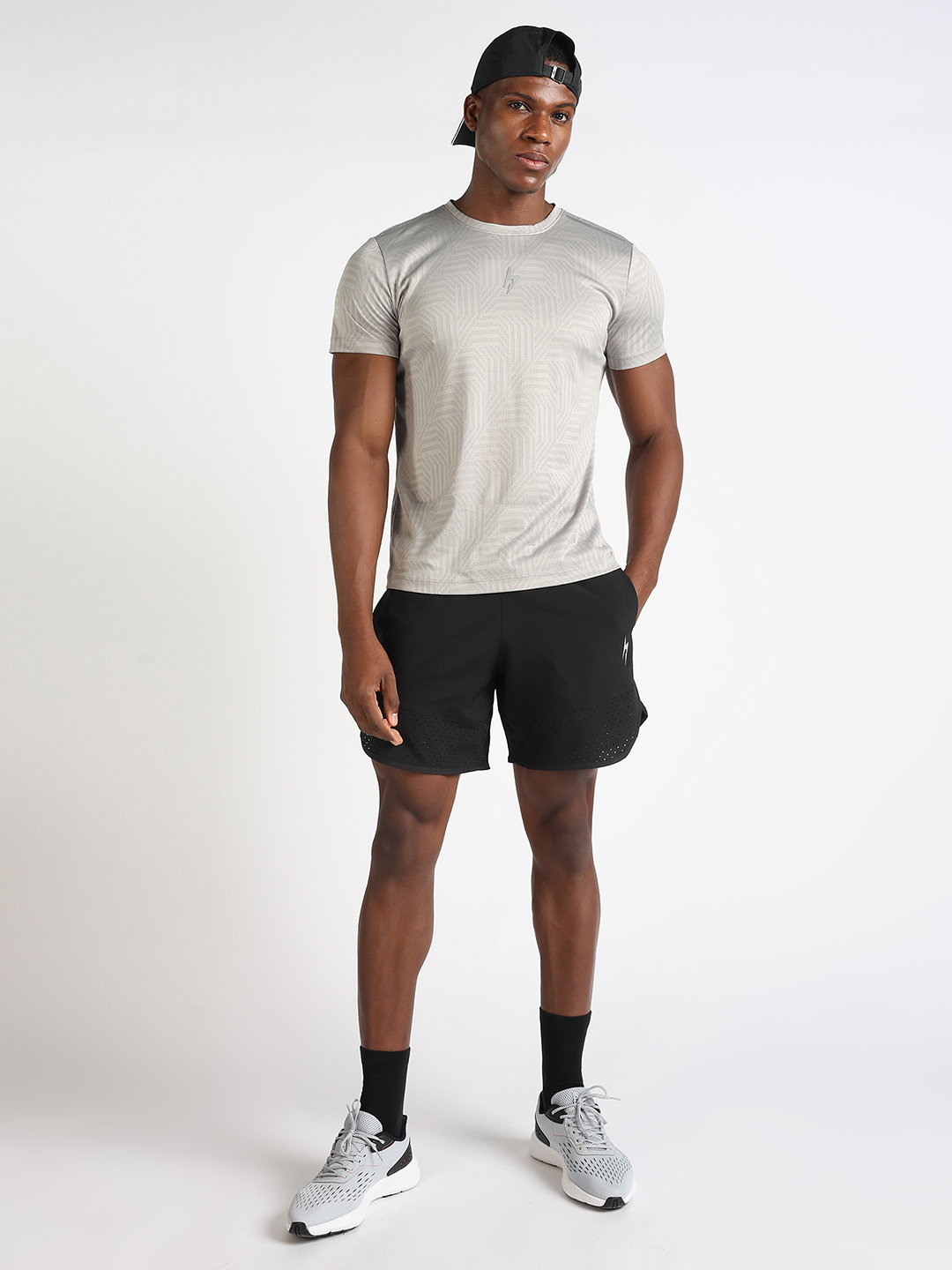 Hardik Pandya Men Rush Round Neck Quick Dry Light Grey T-Shirt for Gym, Running, Yoga, Indoor & Outdoor Sports (7)