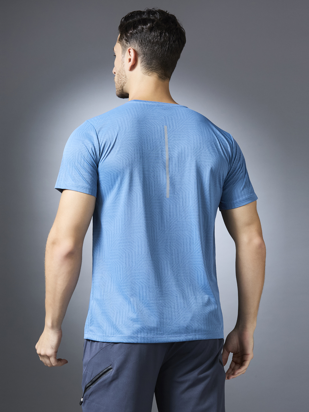 Hardik Pandya Men Rush Round Neck Quick Dry Ocean Blue T-Shirt for Gym, Running, Yoga, Indoor & Outdoor Sports (4)