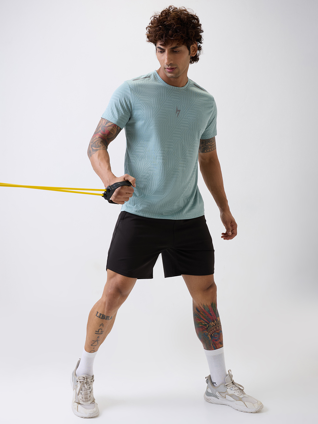 Hardik Pandya Men Rush Round Neck Quick Dry Sea Green T-Shirt for Gym, Running, Yoga, Indoor & Outdoor Sports (7)