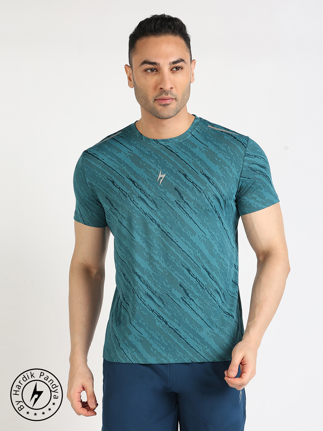 Hardik Pandya Men Turbo Round Neck Quick Dry Camo T-Shirt for Gym, Running, Yoga, Indoor & Outdoor Sports (1)