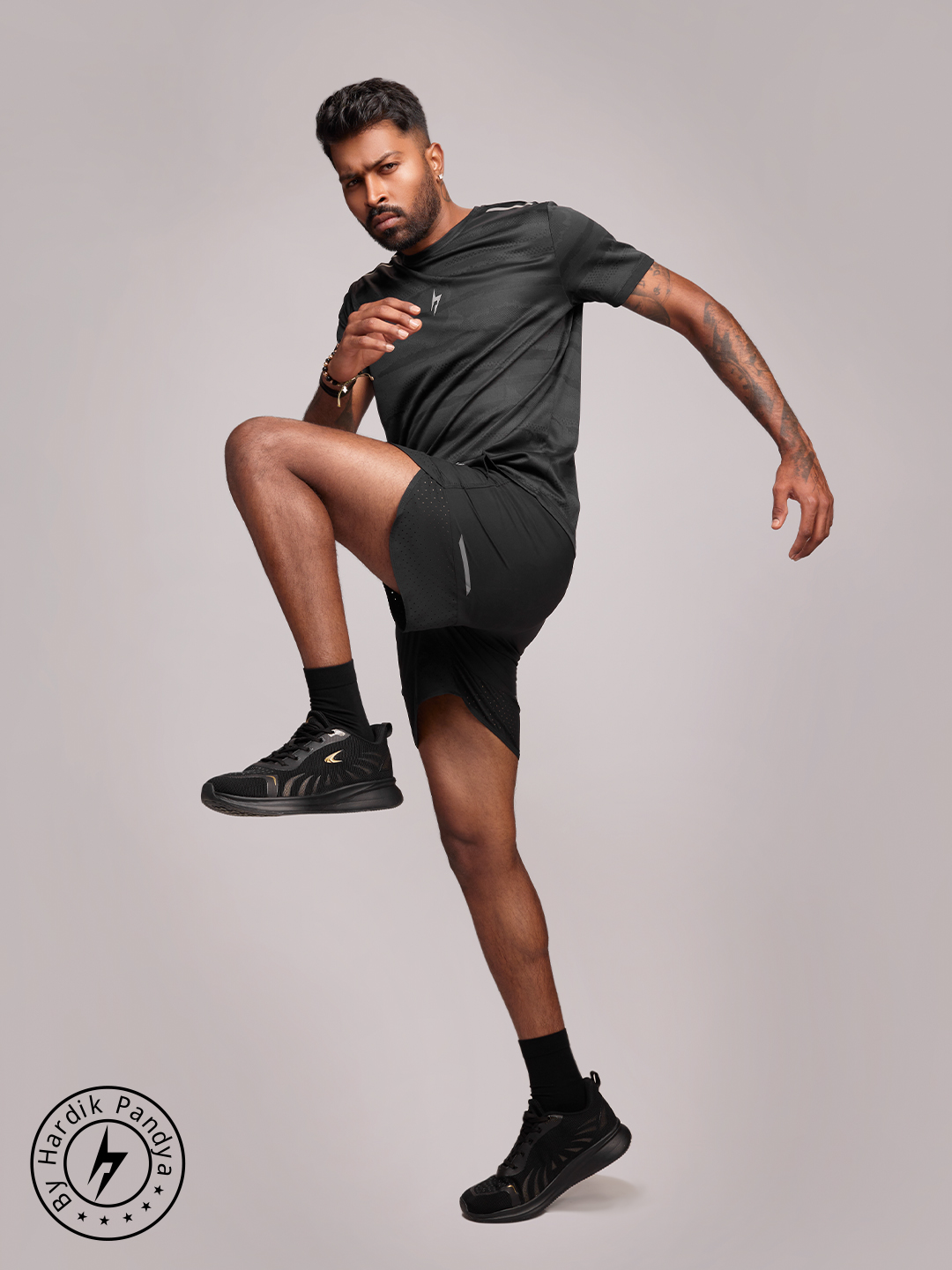 Hardik Pandya Men Turbo Round Neck Quick Dry Camo T-Shirt for Gym, Running, Yoga, Indoor & Outdoor Sports