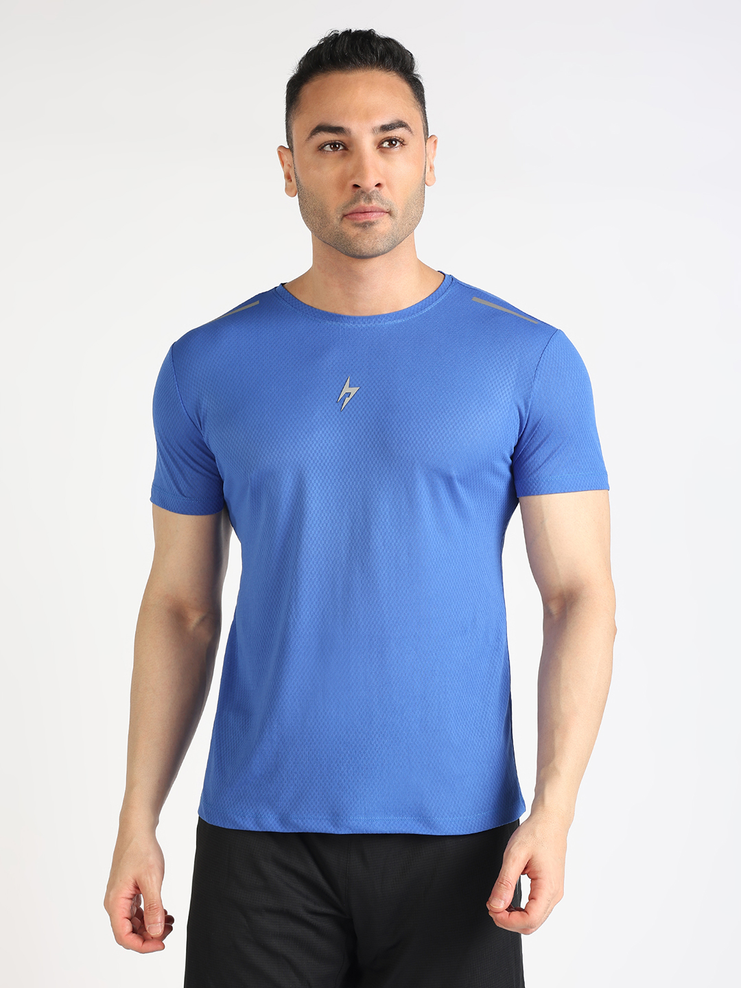 Hardik Pandya Men Wave Round Neck Quick Dry Royal Blue T-Shirt for Gym, Running, Yoga, Indoor & Outdoor Sports (2)