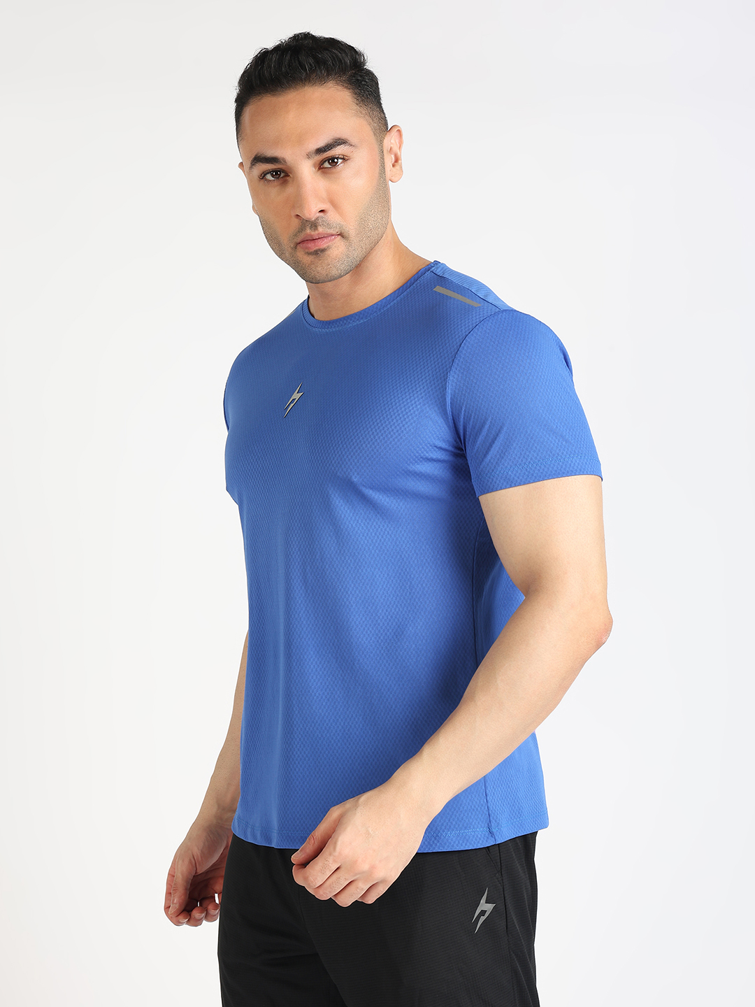 Hardik Pandya Men Wave Round Neck Quick Dry Royal Blue T-Shirt for Gym, Running, Yoga, Indoor & Outdoor Sports (3)