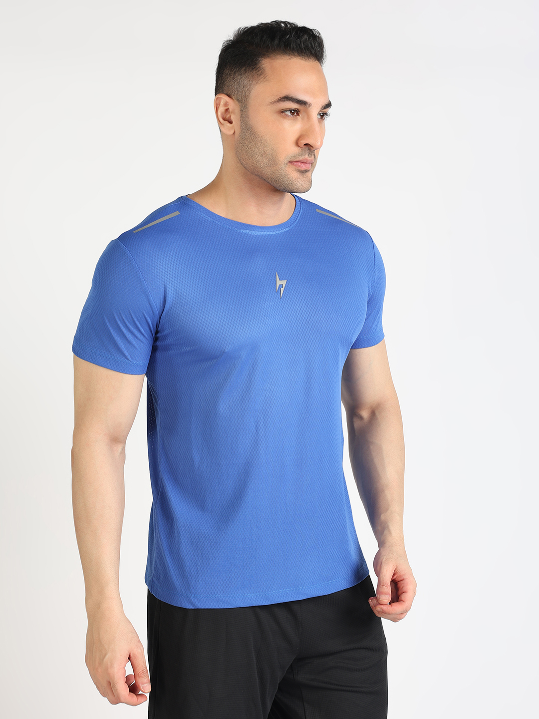 Hardik Pandya Men Wave Round Neck Quick Dry Royal Blue T-Shirt for Gym, Running, Yoga, Indoor & Outdoor Sports (4)