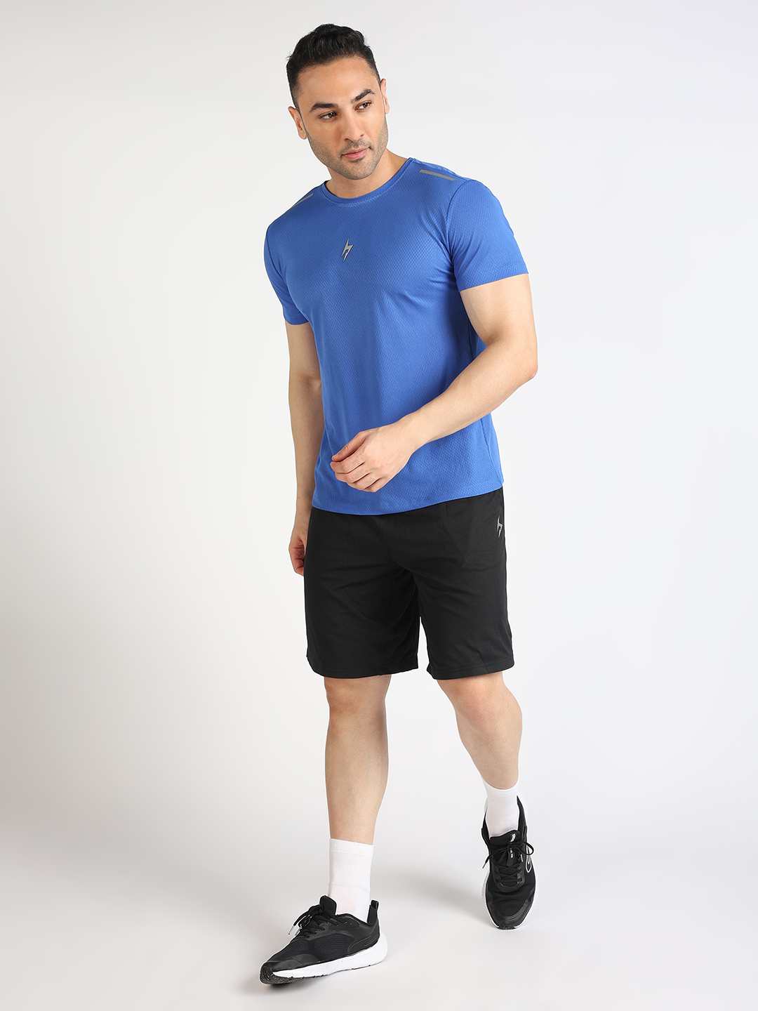 Hardik Pandya Men Wave Round Neck Quick Dry Royal Blue T-Shirt for Gym, Running, Yoga, Indoor & Outdoor Sports (6)