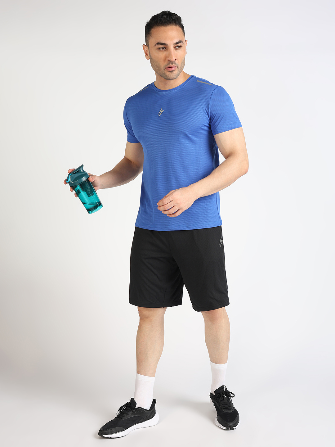 Hardik Pandya Men Wave Round Neck Quick Dry Royal Blue T-Shirt for Gym, Running, Yoga, Indoor & Outdoor Sports (7)